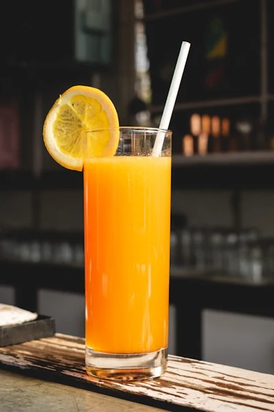 Refreshing glass of juice